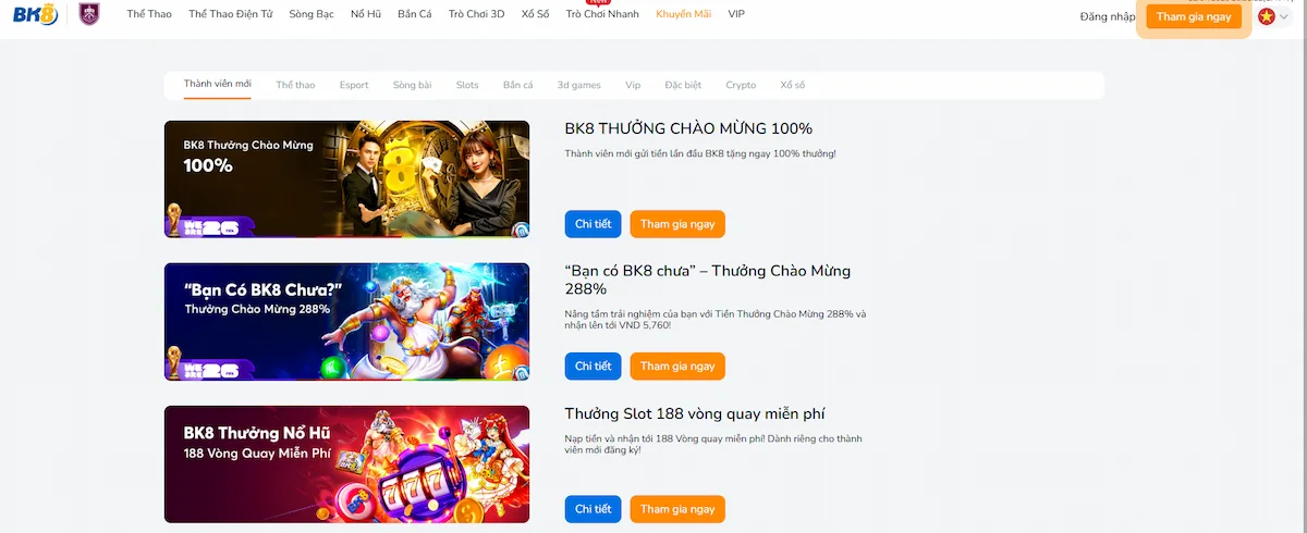 Tiền Thưởng Chào Mừng Cho Tân Thủ